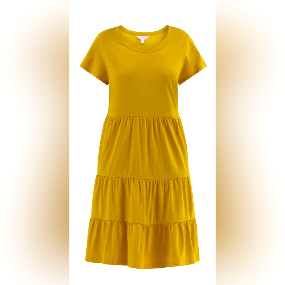 Time and Tru's Tiered Yellow Dress
